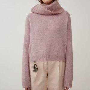 Acne Soft Purple Raze Mohair Cowl Neck Sweater